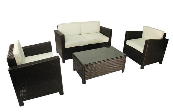 Set Tahiti - 2 poltrone, 1 divano 2 posti ed 1 tavolo basso