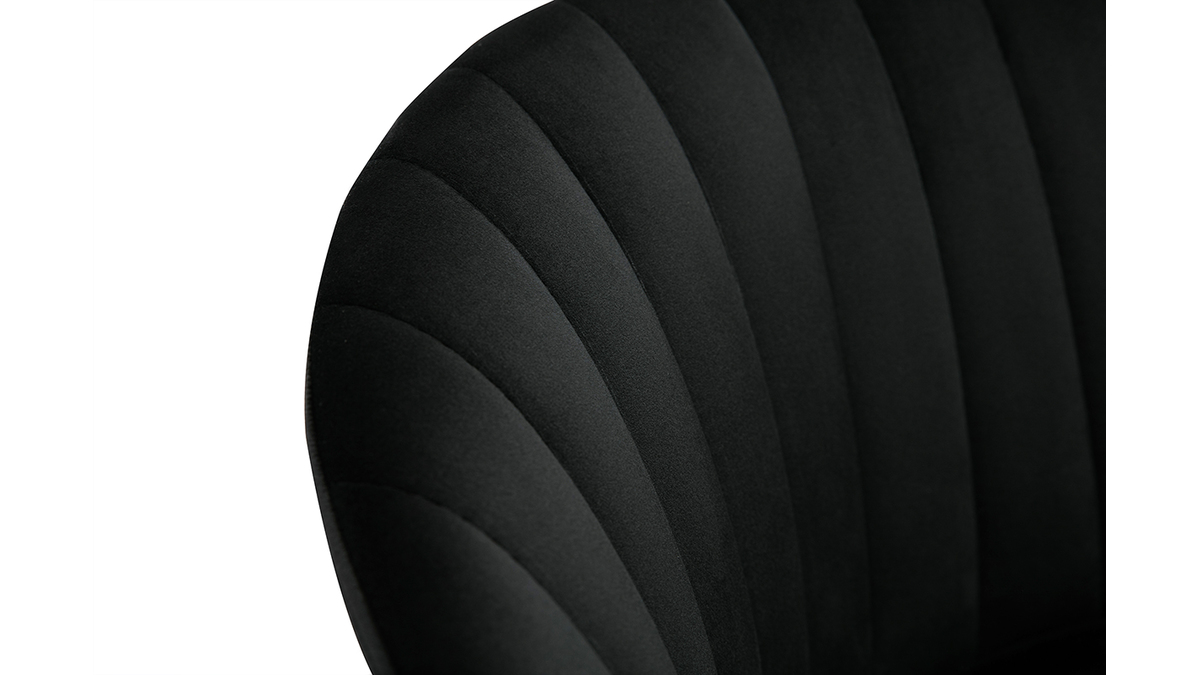 Sgabelli da bar design in velluto nero H68 cm (set di 2) DALLY