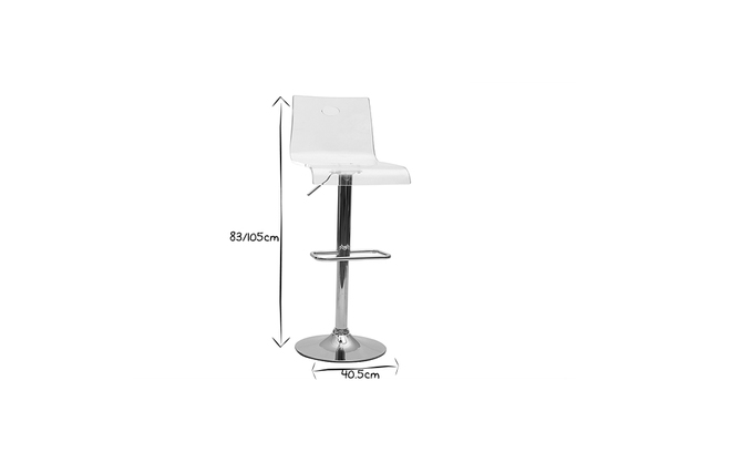 Sgabelli da bar SATURNO plexiglas trasparente (gruppo di 2)