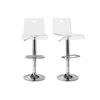 Sgabelli da bar SATURNO plexiglas trasparente (gruppo di 2)