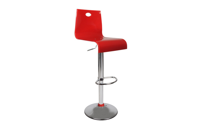 Sgabello bicolori rosso e bianco SATURNE