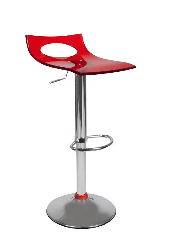 Sgabello da bar / cucina  plexiglas rosso CALYPSO