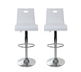 Sgabello da bar/cucina SATURNE plexiglas bianco (gruppo di 2)