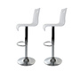 Sgabello da bar/cucina SATURNE plexiglas bianco (gruppo di 2)