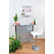 Sgabello da bar/cucina SATURNE plexiglas bianco (gruppo di 2)