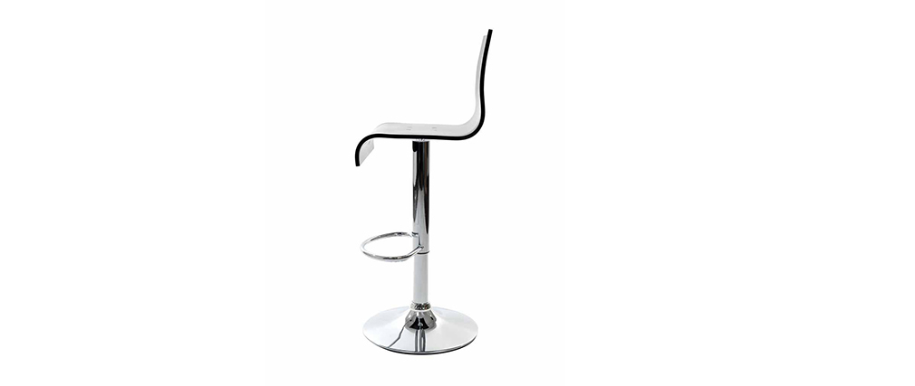 Sgabello da bar/cucina Saturno Plexiglas Nero (gruppo di 2)