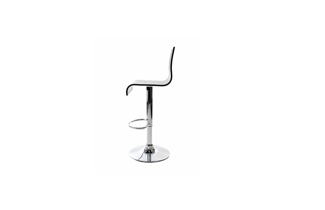 Sgabello da bar/cucina Saturno Plexiglas Nero (gruppo di 2)
