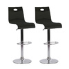 Sgabello da bar/cucina Saturno Plexiglas Nero (gruppo di 2)