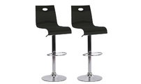 Sgabello da bar/cucina Saturno Plexiglas Nero (gruppo di 2)
