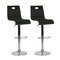 Sgabello da bar/cucina Saturno Plexiglas Nero (gruppo di 2)