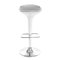  Sgabello da bar design argento e bianco VENUS