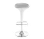 Sgabello da bar design argento e bianco VENUS