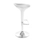  Sgabello da bar design argento e bianco VENUS
