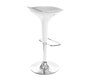  Sgabello da bar design argento e bianco VENUS