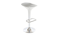  Sgabello da bar design argento e bianco VENUS