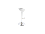     Sgabello da bar design  bianco e argento JUPITER