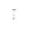     Sgabello da bar design  bianco e argento JUPITER