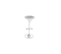     Sgabello da bar design  bianco e argento JUPITER
