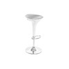     Sgabello da bar design  bianco e argento JUPITER