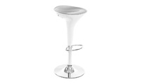     Sgabello da bar design  bianco e argento JUPITER