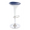  Sgabello da bar design  bianco e argento JUPITER  