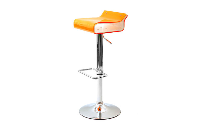 Sgabello da bar design bicolore arancione e bianco ICE POP