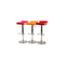 Sgabello da bar design bicolore arancione e bianco ICE POP