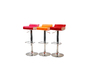 Sgabello da bar design bicolore arancione e bianco ICE POP