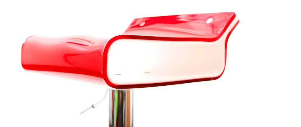 Sgabello da bar design bicolore rosso e bianco ICE POP