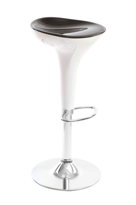  Sgabello da bar design nero e bianco JUPITER
