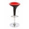 Sgabello da bar design nero e rosso JUPITER