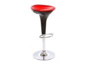 Sgabello da bar design nero e rosso JUPITER
