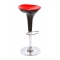 Sgabello da bar design nero e rosso JUPITER
