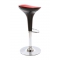 Sgabello da bar design nero e rosso JUPITER