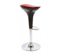 Sgabello da bar design nero e rosso JUPITER