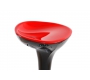 Sgabello da bar design nero e rosso JUPITER