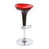 Sgabello da bar design nero e rosso JUPITER