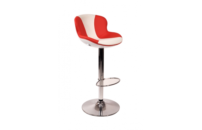 Sgabello da bar design ROCKY bianchi e rossi 