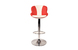 Sgabello da bar design ROCKY bianchi e rossi  image 2