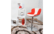 Sgabello da bar design ROCKY bianchi e rossi  image 6