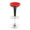  Sgabello da bar design rosso e nero VENUS