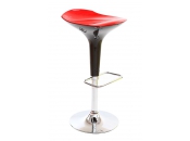  Sgabello da bar design rosso e nero VENUS