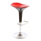  Sgabello da bar design rosso e nero VENUS