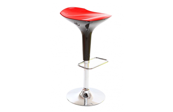  Sgabello da bar design rosso e nero VENUS