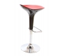  Sgabello da bar design rosso e nero VENUS