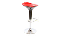  Sgabello da bar design rosso e nero VENUS
