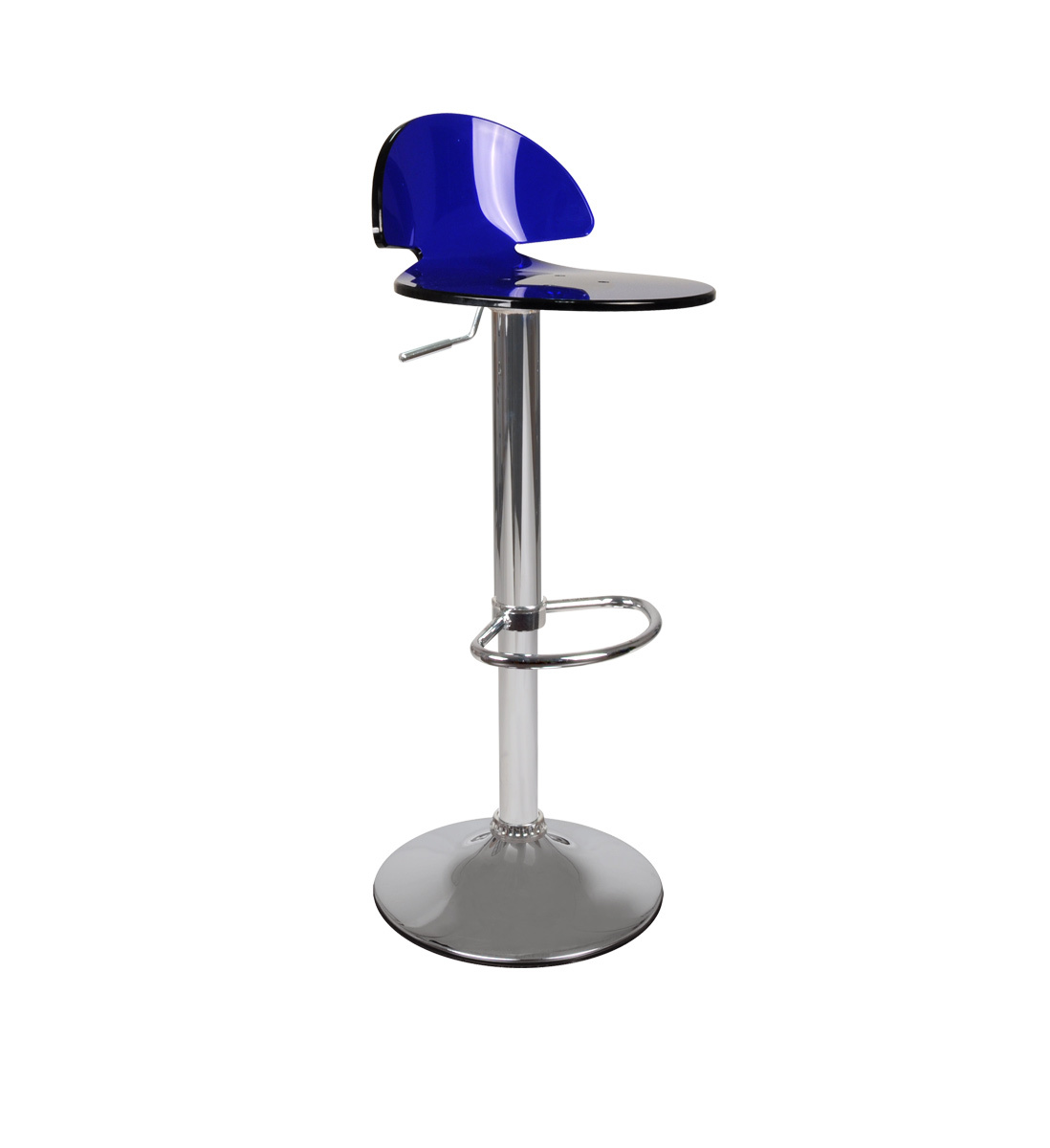 Sgabello da bar Orion plexiglas blu