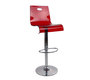 Sgabello da bar SATURNO rosso trasparente image 1