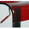 Sgabello da bar SATURNO rosso trasparente