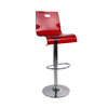 Sgabello da bar SATURNO rosso trasparente